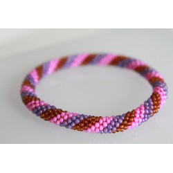 Glasperlenarmband handgefertigt in Nepal 16,7 cm - 213