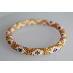 Glasperlenarmband handgefertigt in Nepal 16,7 cm - 215