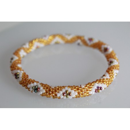 Glasperlenarmband handgefertigt in Nepal 16,7 cm - 215