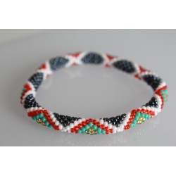 Glasperlenarmband handgefertigt in Nepal 16,7 cm - 216