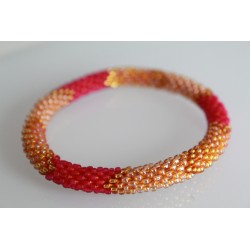 Glasperlenarmband handgefertigt in Nepal 16,7 cm - 217