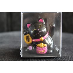 Maneki-neko Winkekatze – Glücksbringer & Dekofigur mit Solarbetrieb Schwarz