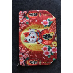 Täschchen Maneki Katze Glücksbringer