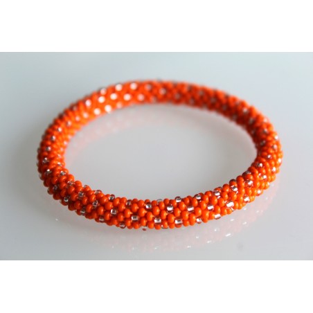 Glasperlenarmband handgefertigt in Nepal 16,7 cm - 219