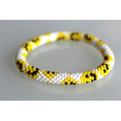Glasperlenarmband handgefertigt in Nepal 16,7 cm - 219