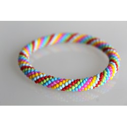 Glasperlenarmband handgefertigt in Nepal 16,7 cm - 221