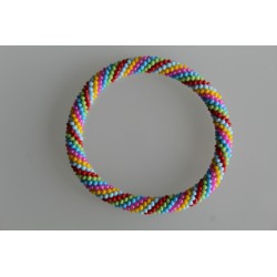Glasperlenarmband handgefertigt in Nepal 16,7 cm - 221