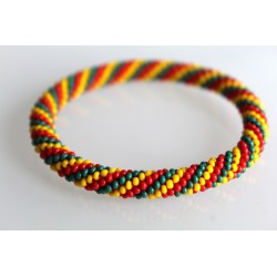 Glasperlenarmband handgefertigt in Nepal 16,7 cm - 222