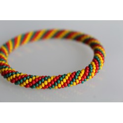 Glasperlenarmband handgefertigt in Nepal 16,7 cm - 222