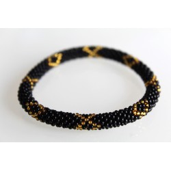Glasperlenarmband handgefertigt in Nepal 16,7 cm - 223