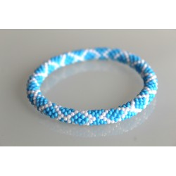 Glasperlenarmband handgefertigt in Nepal 16,7 cm - 226