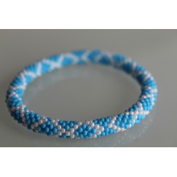 Glasperlenarmband handgefertigt in Nepal 16,7 cm - 226