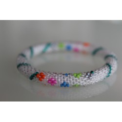 Glasperlenarmband handgefertigt in Nepal 16,7 cm - 229