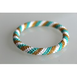 Glasperlenarmband handgefertigt in Nepal 16,7 cm - 230