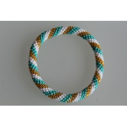 Glasperlenarmband handgefertigt in Nepal 16,7 cm - 230
