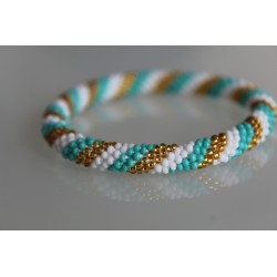 Glasperlenarmband handgefertigt in Nepal 16,7 cm - 230