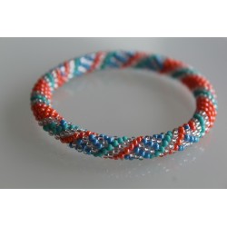 Glasperlenarmband handgefertigt in Nepal 16,7 cm - 231