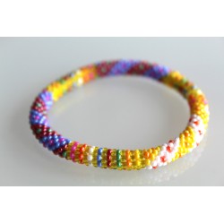 Glasperlenarmband handgefertigt in Nepal 16,7 cm - 236