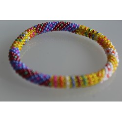 Glasperlenarmband handgefertigt in Nepal 16,7 cm - 236