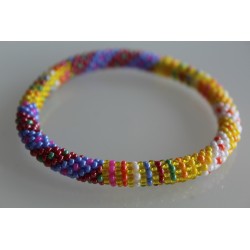 Glasperlenarmband handgefertigt in Nepal 16,7 cm - 236