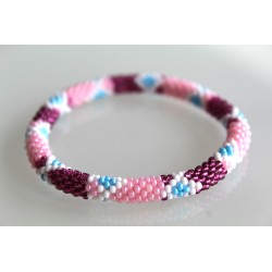 Glasperlenarmband handgefertigt in Nepal 16,7 cm - 237