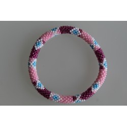 Glasperlenarmband handgefertigt in Nepal 16,7 cm - 237