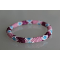 Glasperlenarmband handgefertigt in Nepal 16,7 cm - 237