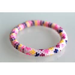 Glasperlenarmband handgefertigt in Nepal 16,7 cm - 239