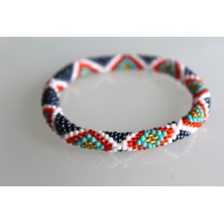 Glasperlenarmband handgefertigt in Nepal 16,7 cm - 240