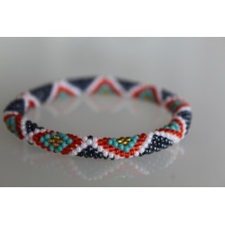Glasperlenarmband handgefertigt in Nepal 16,7 cm - 240