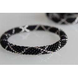 Glasperlenarmband handgefertigt in Nepal 16,7 cm - 247