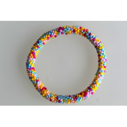 Glasperlenarmband handgefertigt in Nepal 16,7 cm - 249