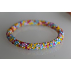Glasperlenarmband handgefertigt in Nepal 16,7 cm - 249