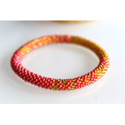 Glasperlenarmband handgefertigt in Nepal 16,7 cm - 250