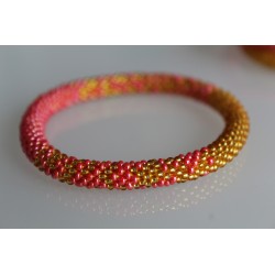 Glasperlenarmband handgefertigt in Nepal 16,7 cm - 250