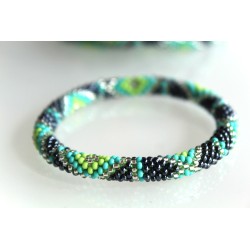 Glasperlenarmband handgefertigt in Nepal 16,7 cm - 254