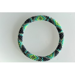 Glasperlenarmband handgefertigt in Nepal 16,7 cm - 254