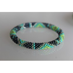 Glasperlenarmband handgefertigt in Nepal 16,7 cm - 254