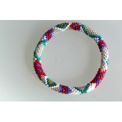 Glasperlenarmband handgefertigt in Nepal 16,7 cm - 255