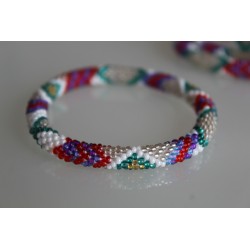 Glasperlenarmband handgefertigt in Nepal 16,7 cm - 255