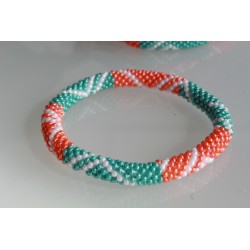 Glasperlenarmband handgefertigt in Nepal 16,7 cm - 256