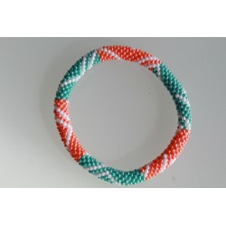 Glasperlenarmband handgefertigt in Nepal 16,7 cm - 256