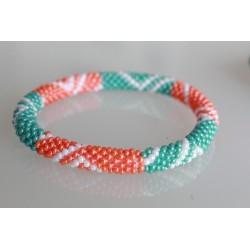 Glasperlenarmband handgefertigt in Nepal 16,7 cm - 256