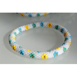 Glasperlenarmband handgefertigt in Nepal 16,7 cm - 260