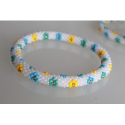 Glasperlenarmband handgefertigt in Nepal 16,7 cm - 260