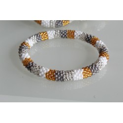 Glasperlenarmband handgefertigt in Nepal 16,7 cm - 263