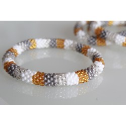 Glasperlenarmband handgefertigt in Nepal 16,7 cm - 263