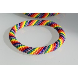 Glasperlenarmband handgefertigt in Nepal 16,7 cm - 263