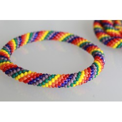 Glasperlenarmband handgefertigt in Nepal 16,7 cm - 263