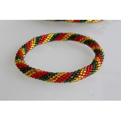 Glasperlenarmband handgefertigt in Nepal 16,7 cm - 266